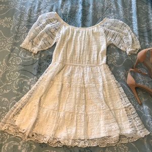 Beautiful white lace eye catching dress for spring